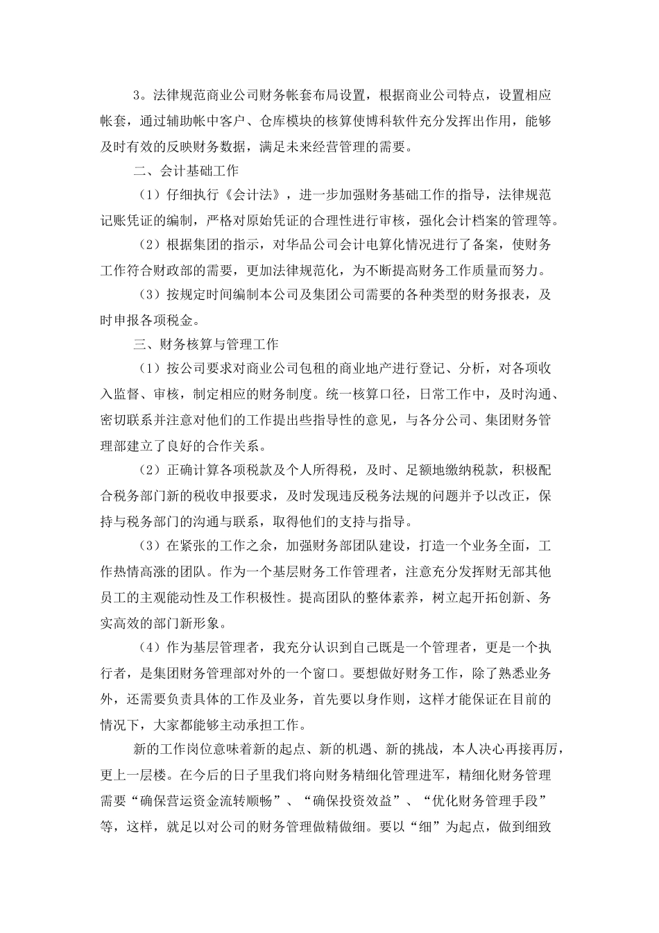 财务人员试用期的优秀工作总结范文_第2页