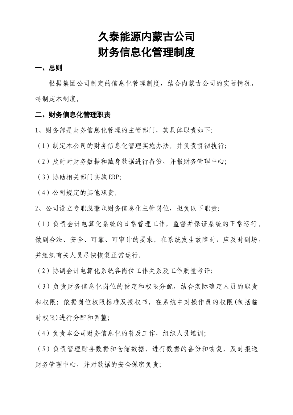 财务信息化管理制度_第1页