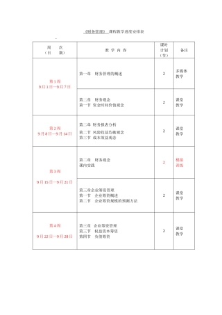 财务管理电子教案——仅供参考