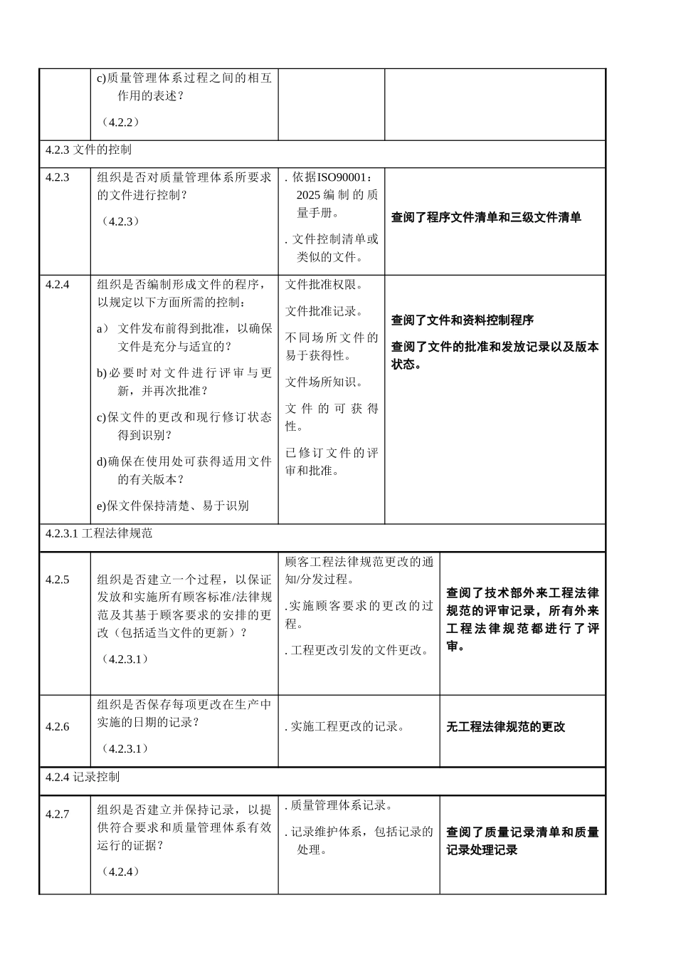 质量管理体系审核检查表_第3页