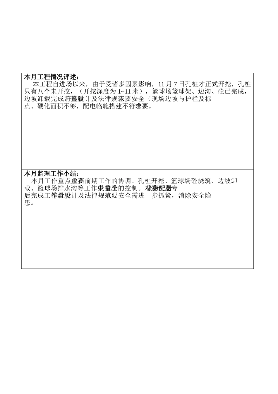 贵州广播电视大学金阳新校区体育场室外活动场地工程建设监理工作月报_第3页