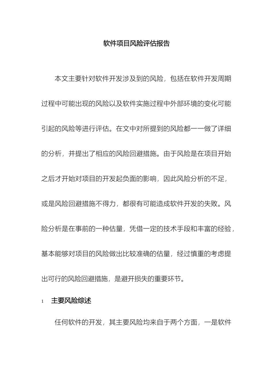 资料软件项目风险评估报告_第2页