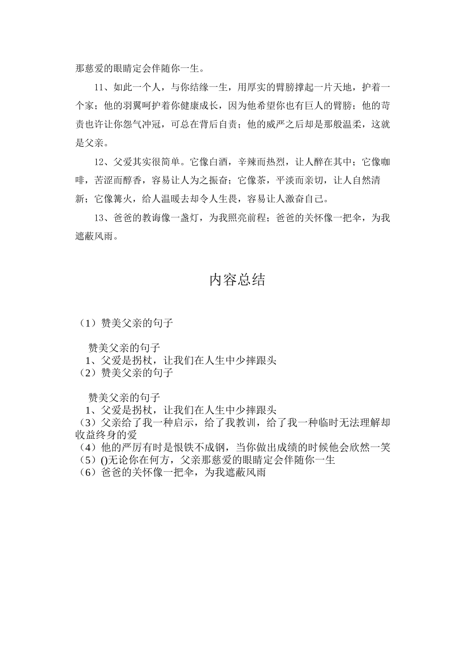 赞美父亲的句子_第2页