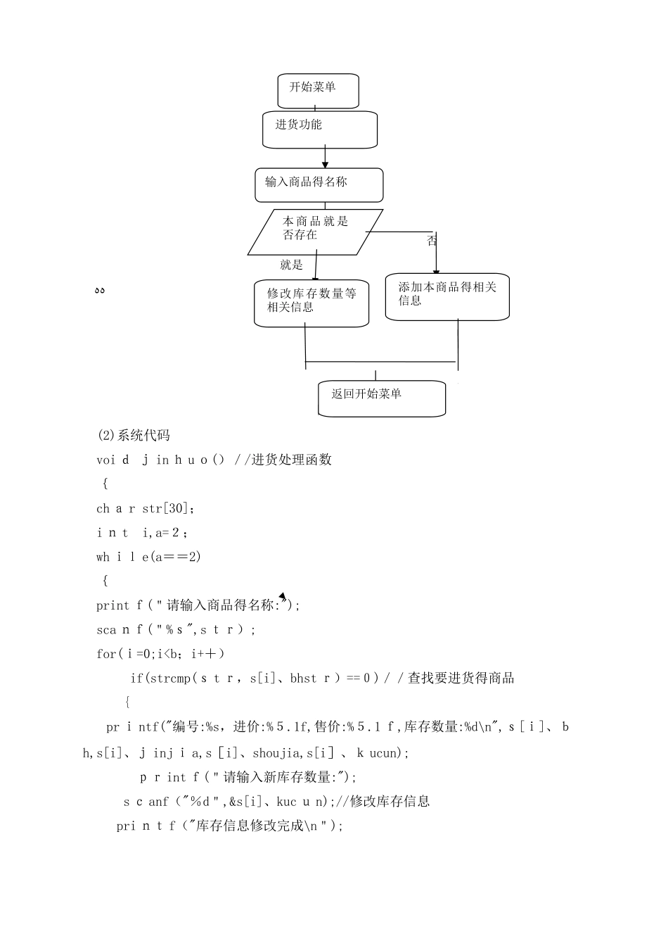 超市管理系统(c语言课程设计报告)_第3页