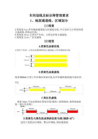 车间划线及标识的管理要求