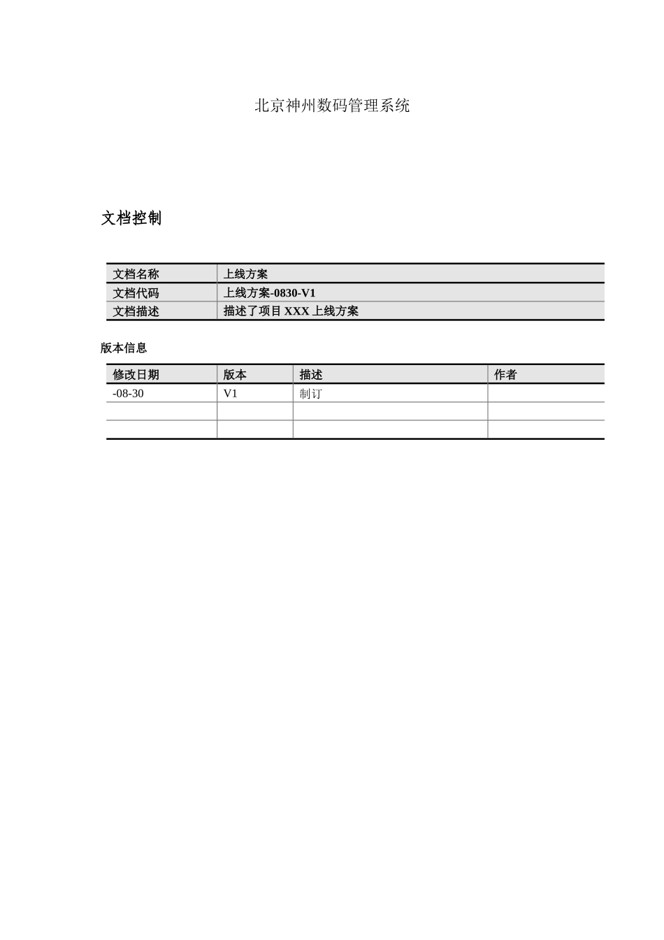 软件上线专项方案模板_第2页