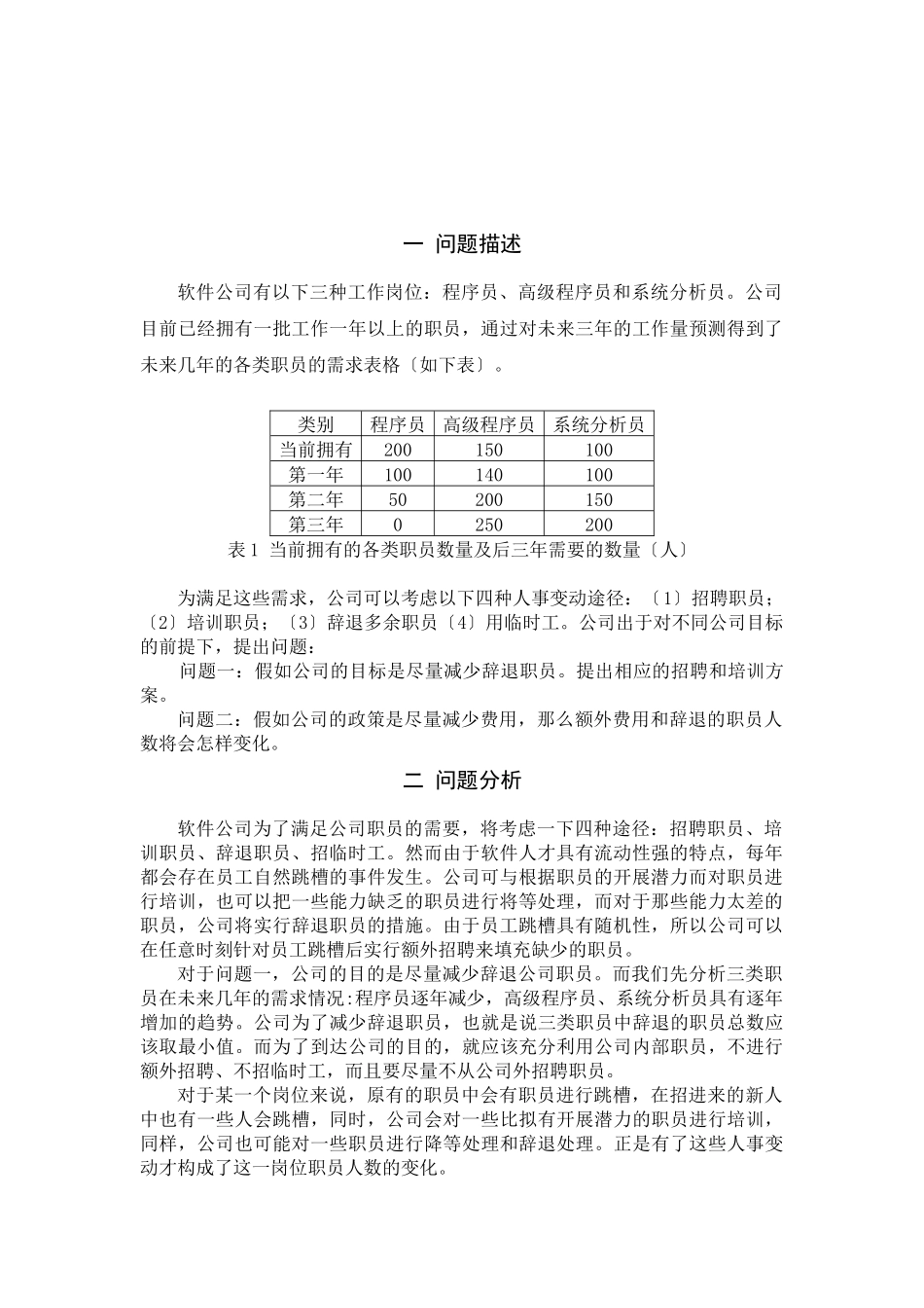 软件公司人力资源规划的数学模型_第3页