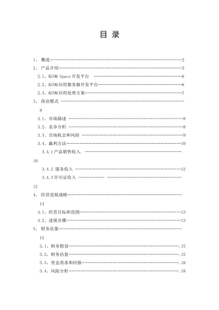 软件公司商业专题计划书