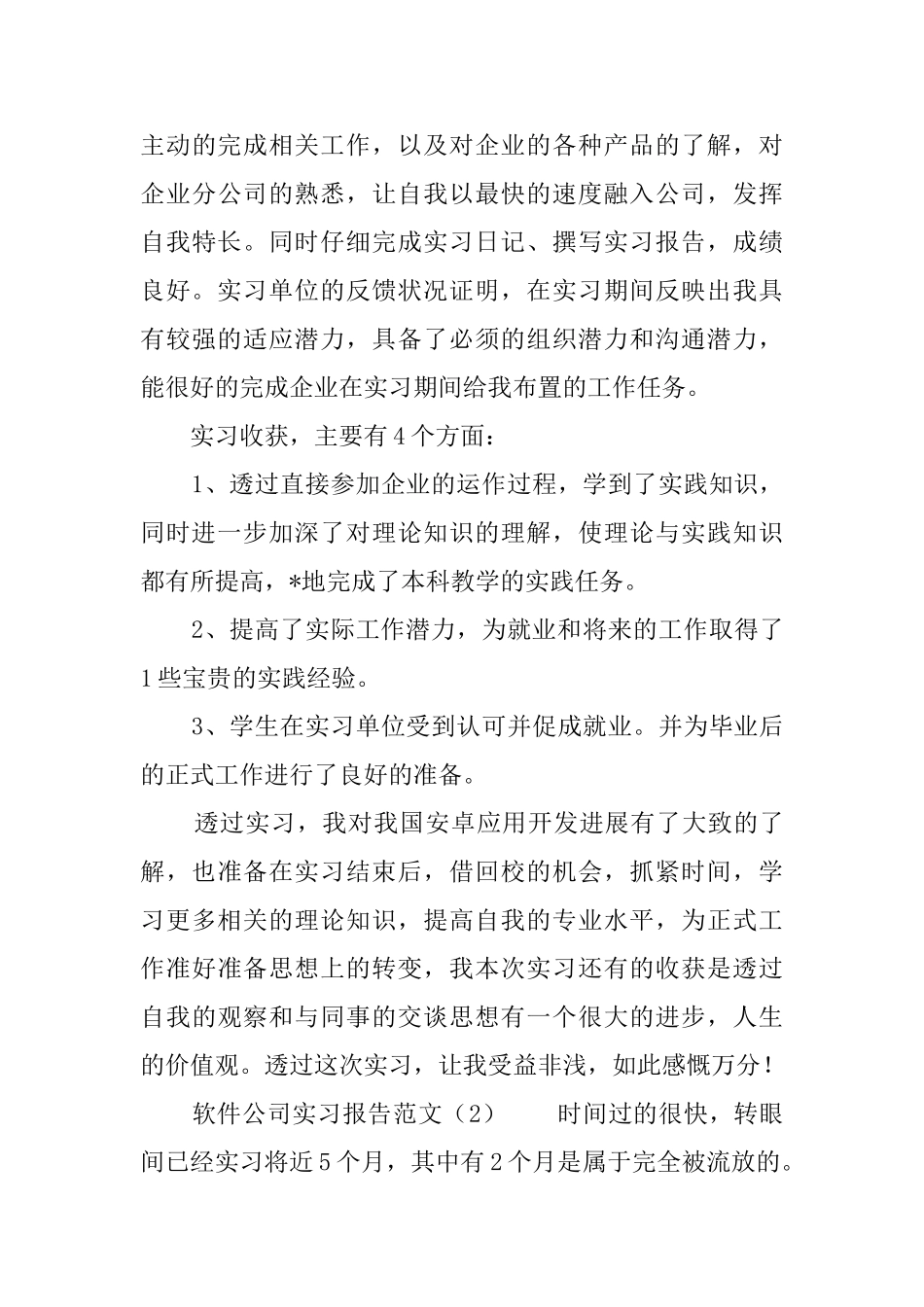 软件公司实习报告范文_第3页