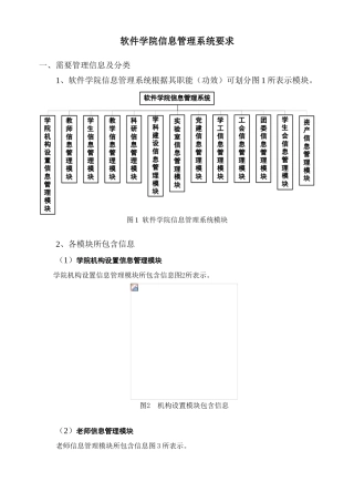 软件学院信息标准管理系统的要求