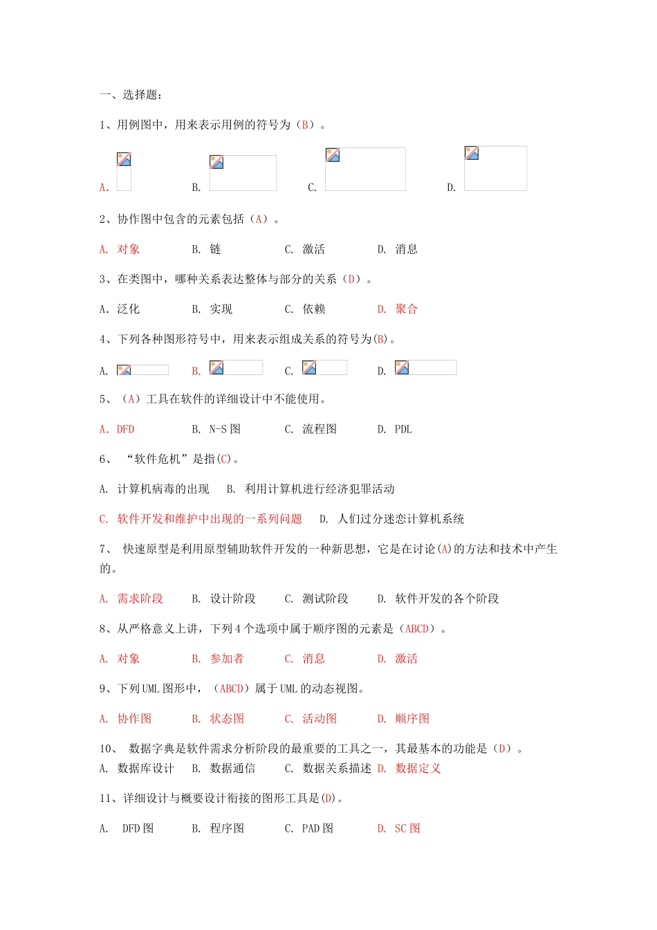 软件工程复习资料-完整版_第1页