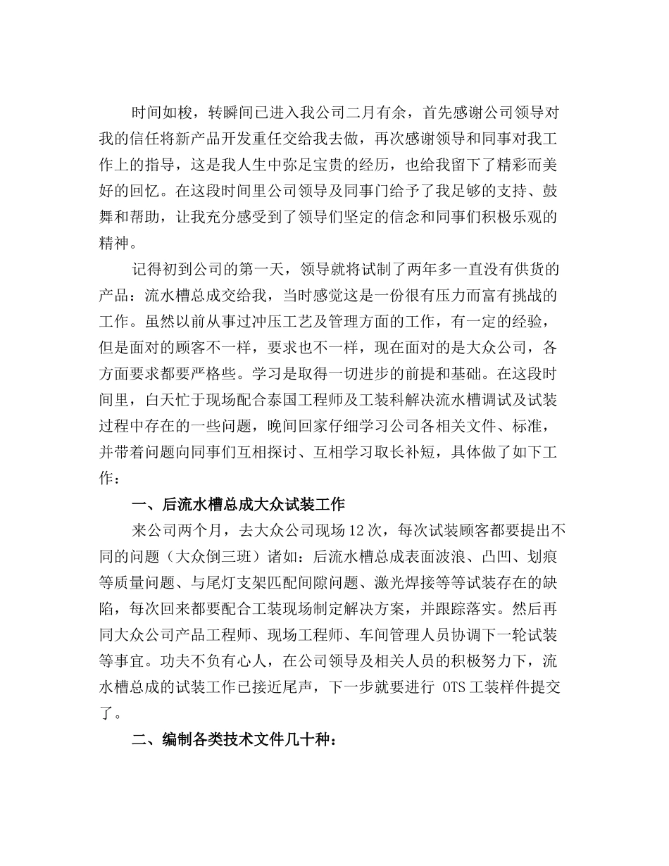 软件工程师试用期工作总结范文_第2页