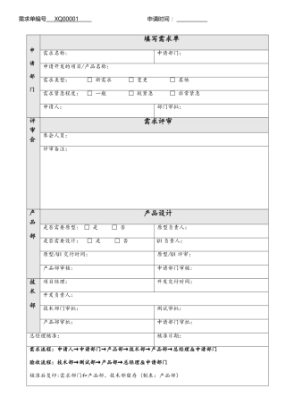 软件开发需求申请单02