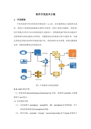 软件技术整体解决方案