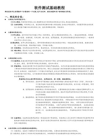 软件测试基础知识整理