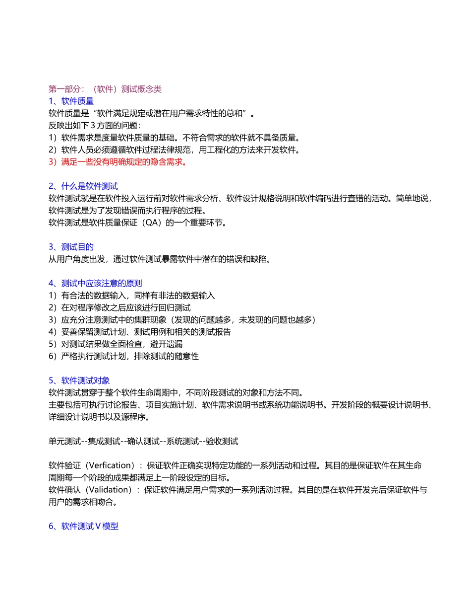 软件测试知识点汇总_第1页
