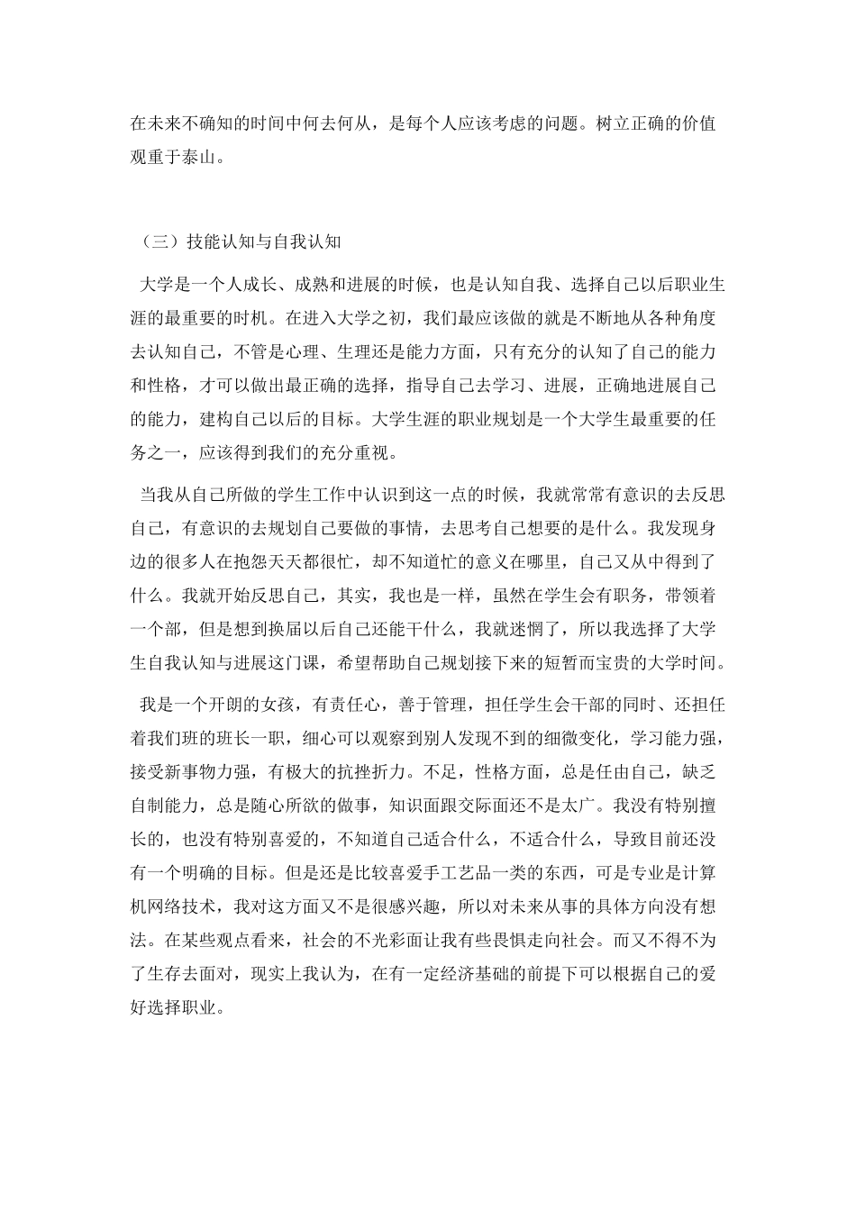 软件类专业大学生职业生涯规划_第3页