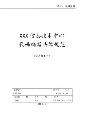 软件过程源代码编写规范