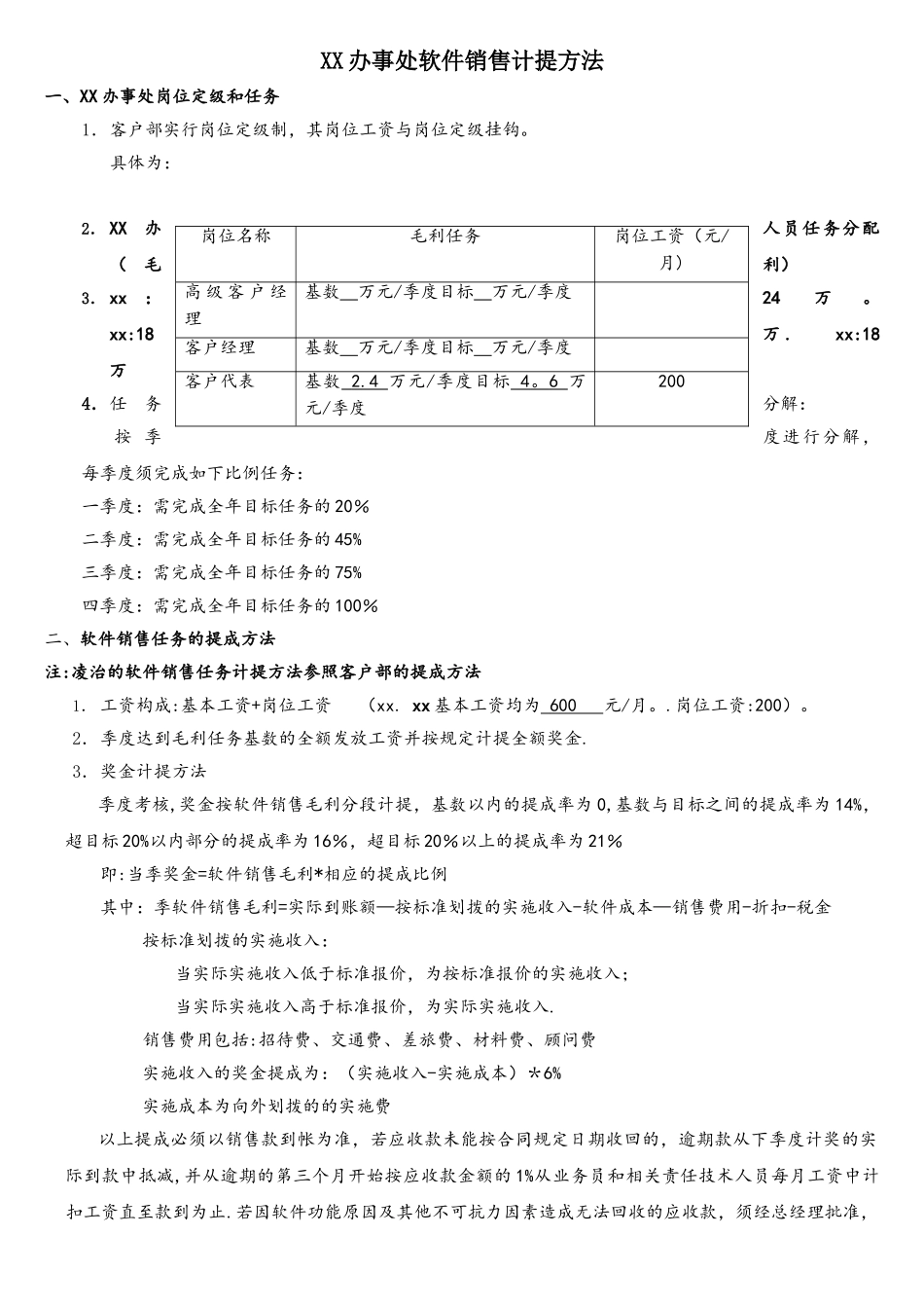 软件销售计提方法提成方案_第1页