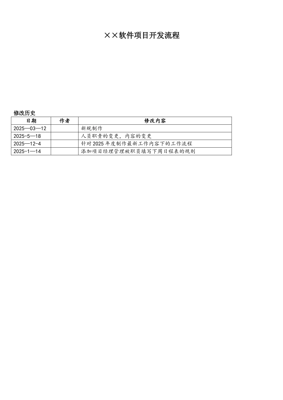 软件项目开发流程书_第1页