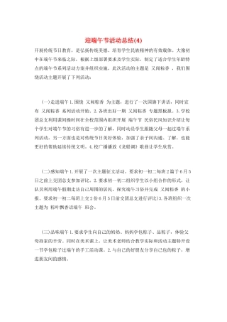 迎端午节活动总结(4)