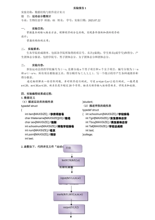 运动会分数统计---C++