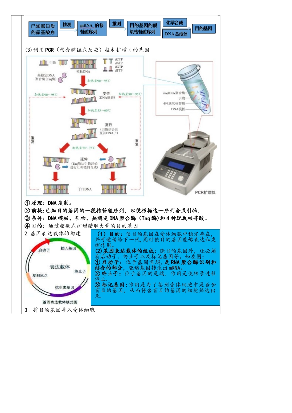 选修三专题1基因工程教案_第3页