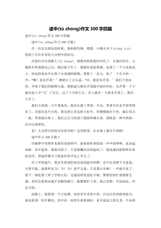 途中作文300字四篇