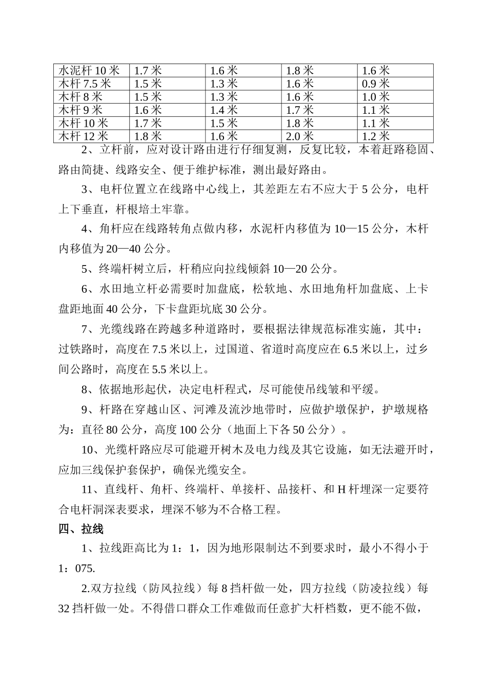 通信光缆线路综合项目工程综合项目施工关键技术统一标准和要求_第2页