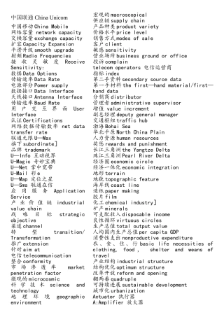 通信工程专业英语词汇