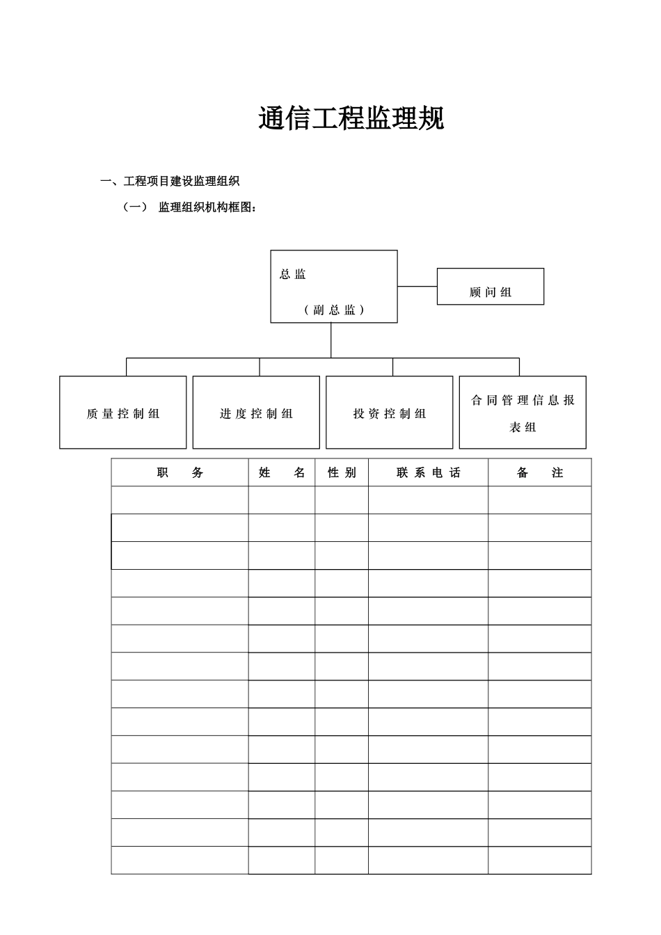 通信工程监理规划样本_第1页