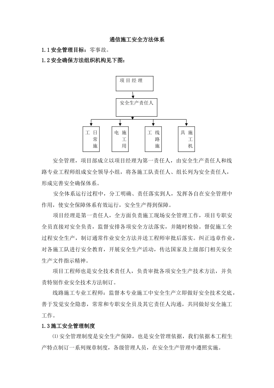 通信综合项目施工安全专项措施标准体系_第1页