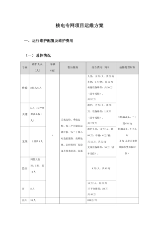 通信运维专项方案