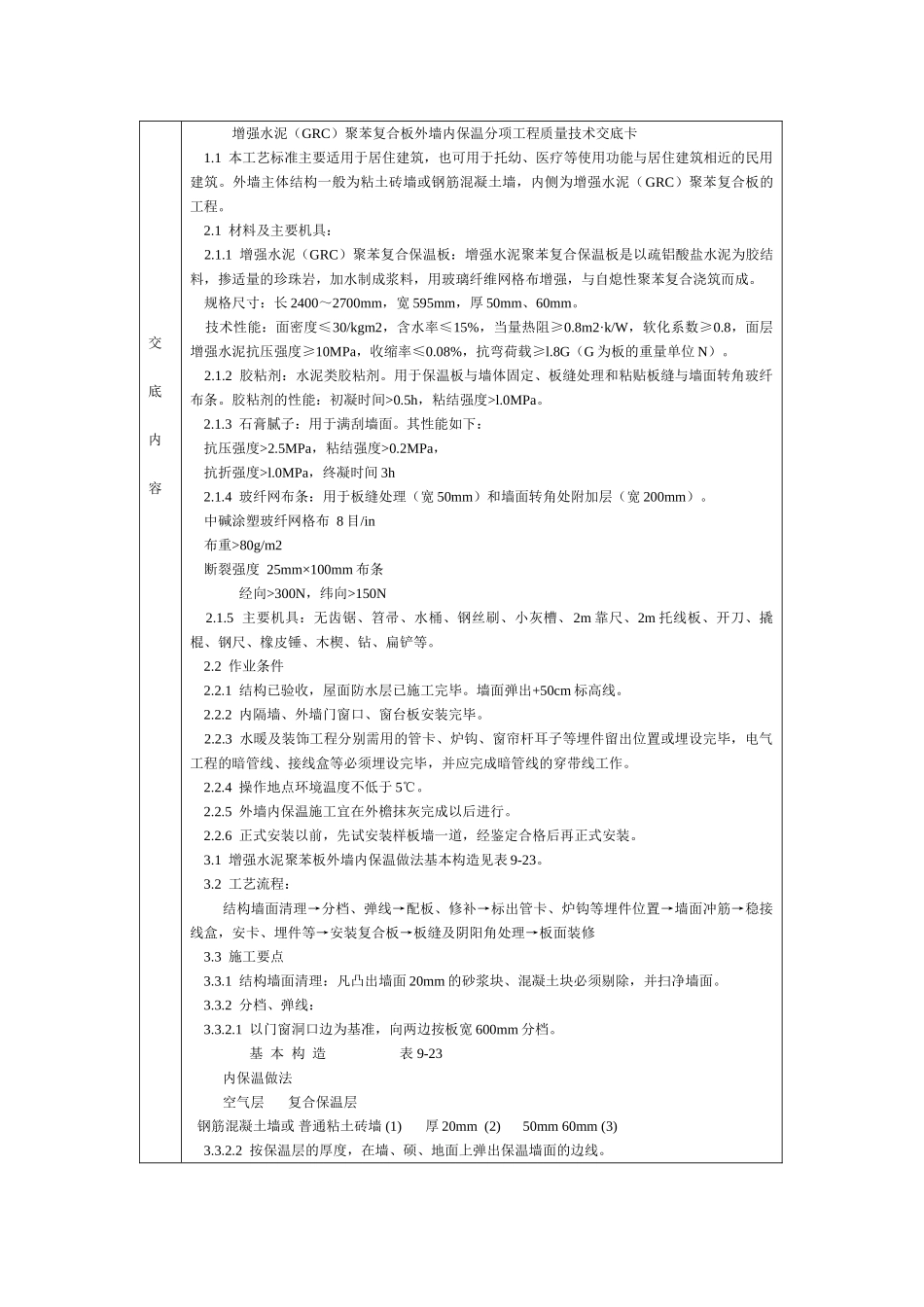 通用-强水泥（GRC）聚苯复合板外墙内保温_第1页
