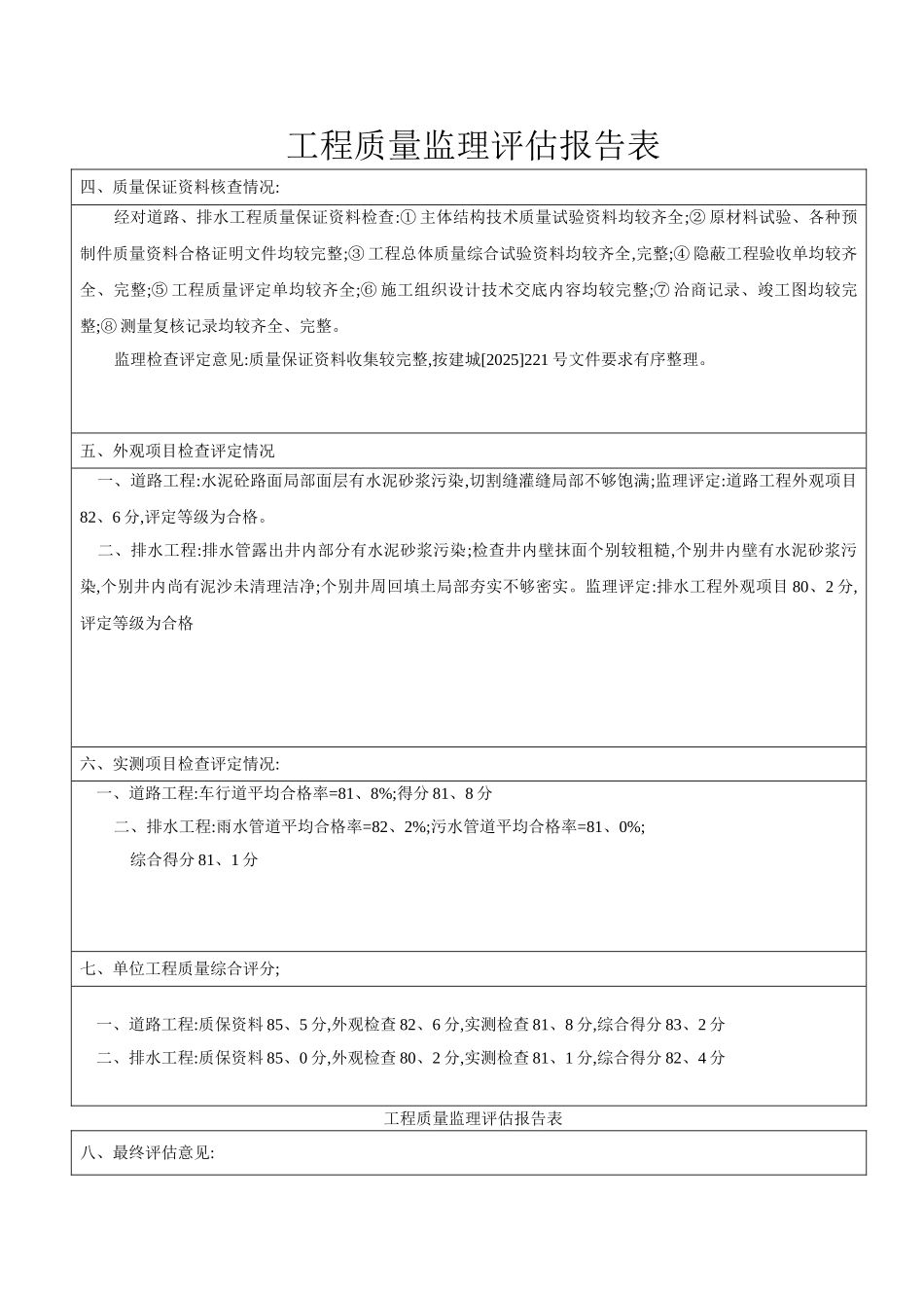 道路监理质量评估报告书_第3页