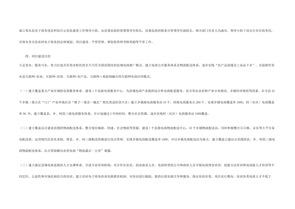 邻水县电子商务进农村综合示范项目实施方案_第2页