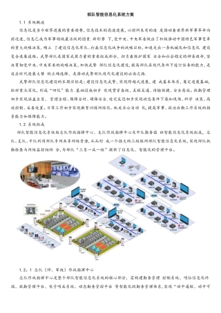 部队智能信息化系统方案