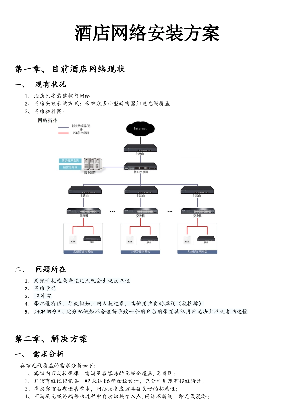酒店网络安装方案_第1页