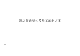 酒店行政架构及员工编制方案