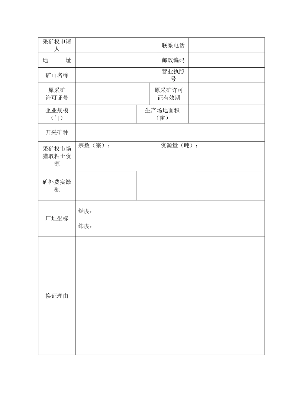 采矿许可证审批申请登记书_第3页