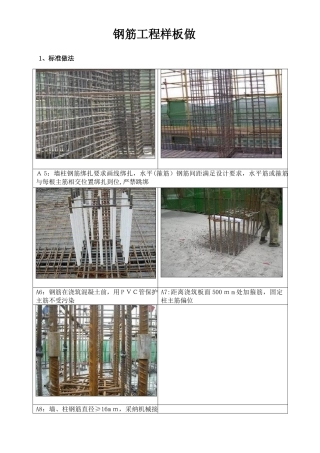钢筋工程标准做法