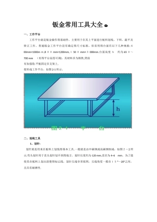 钣金工具大全及使用方法