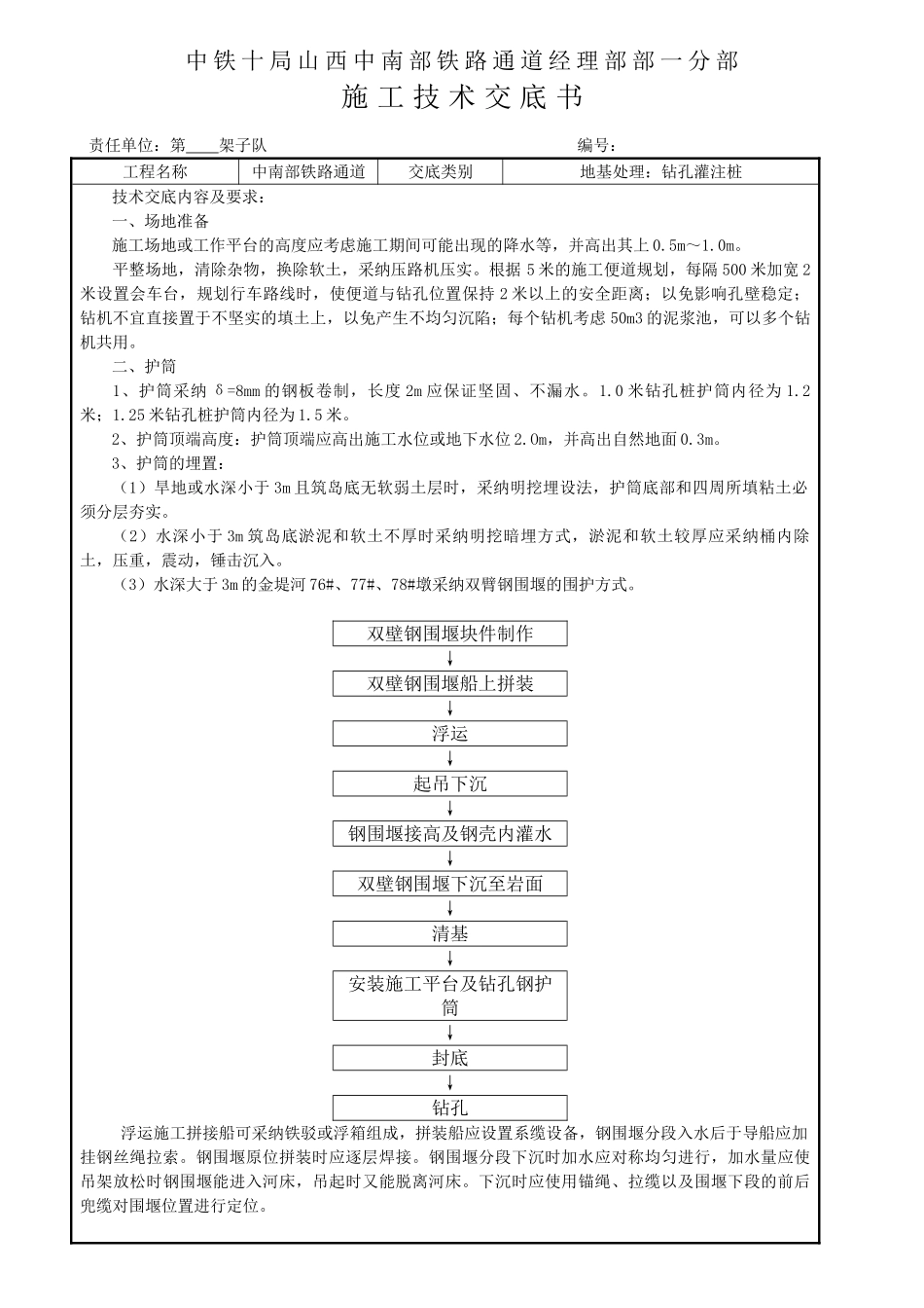 钻孔灌注桩施工技术交底书ccc_第1页