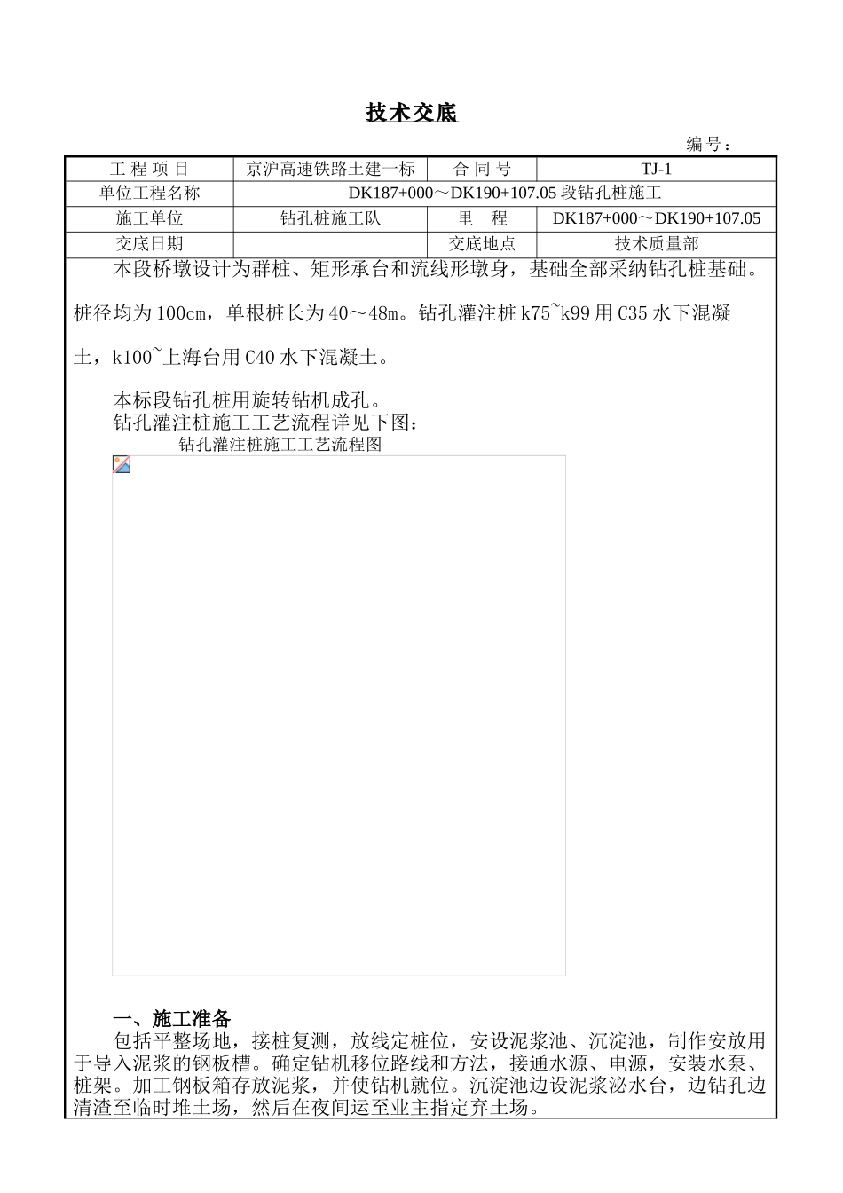 铁路土建工程钻孔桩施工技术交底_第1页