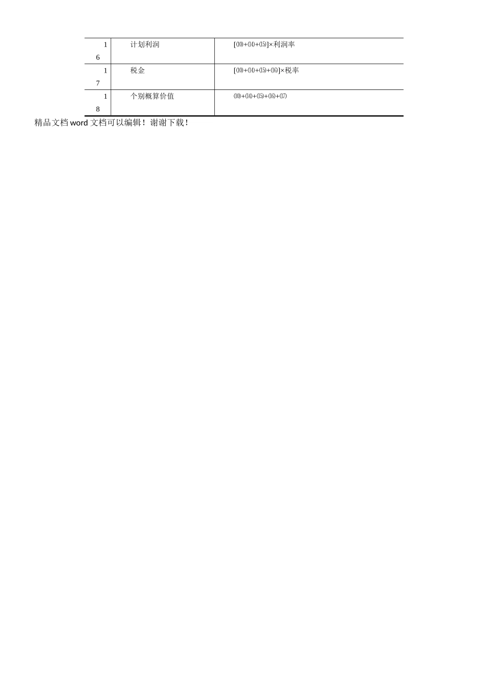 铁路工程概算费用组成表_第3页