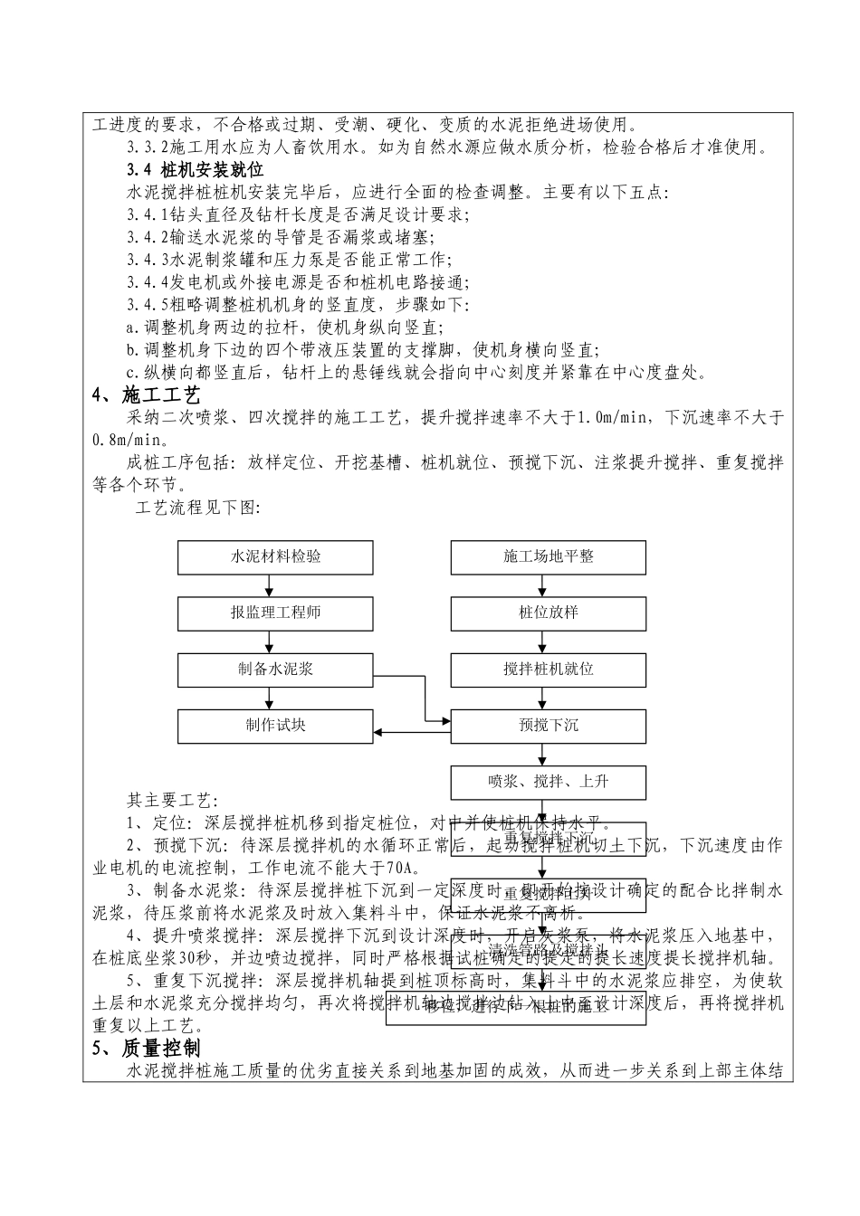 铁路工程水泥搅拌桩施工技术交底_第2页