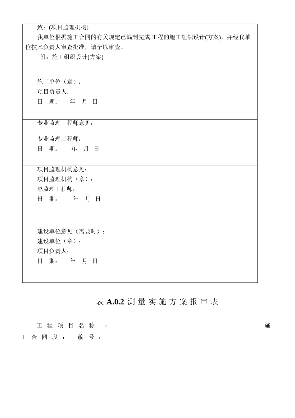 铁路项目资料管理规程表格TB10443-2010_第2页