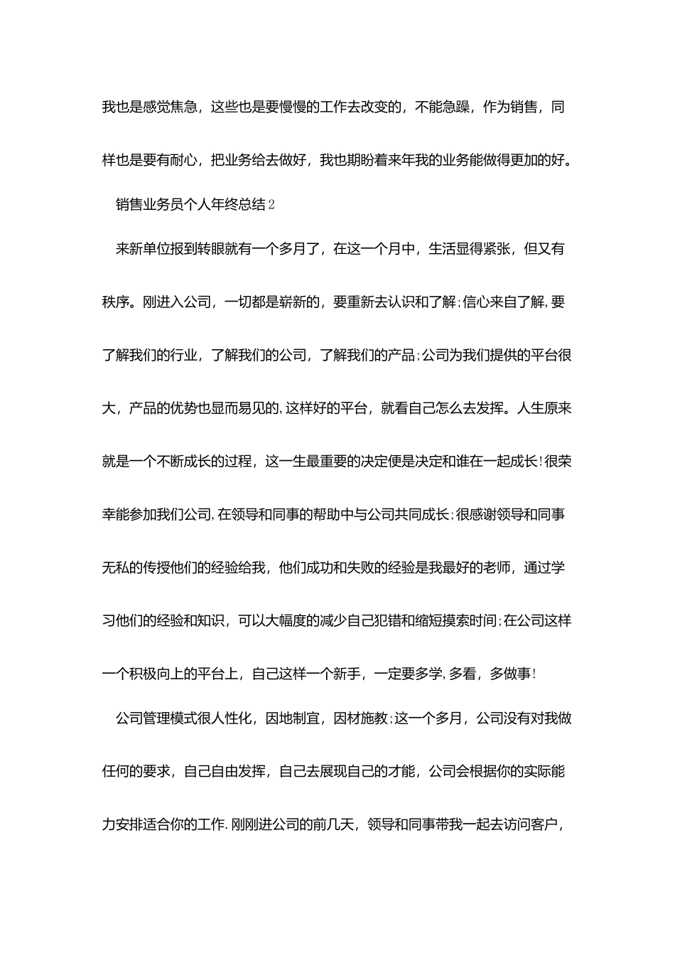 销售业务员个人年终总结五篇_第3页