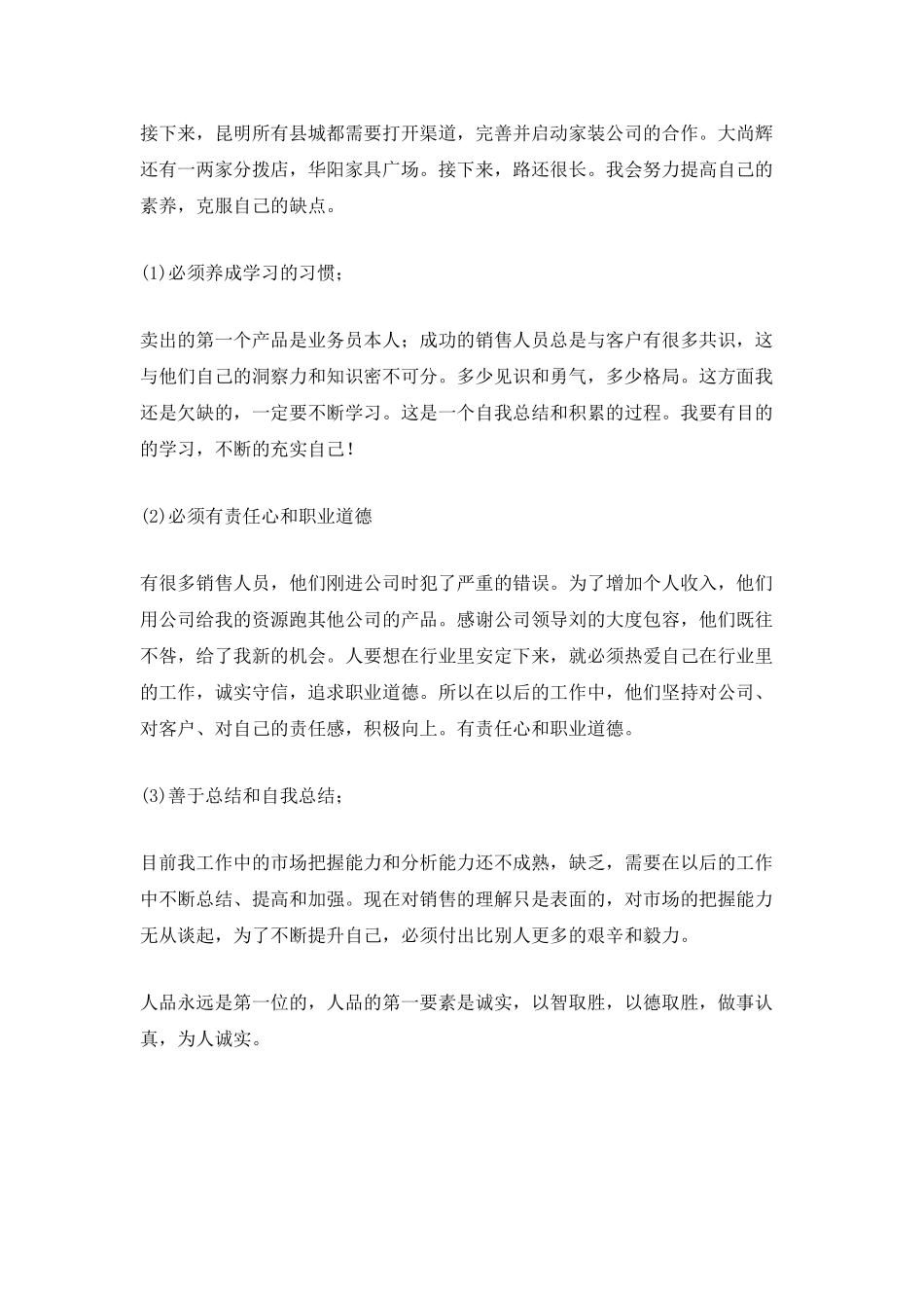 销售个人月工作总结模板_第2页