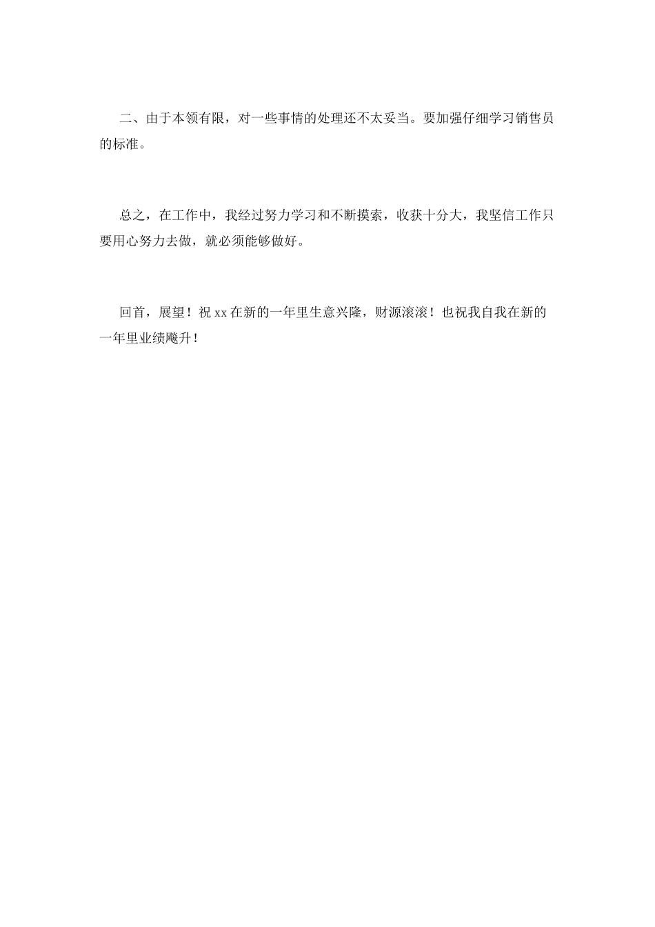 销售员工作总结(九)_第2页